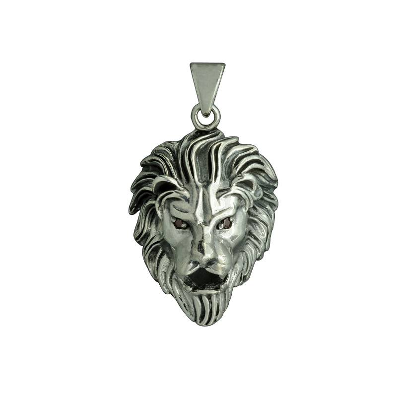 Beldiamo 15G Massiv 925 Sterling Silber Roter Granat Cz Augen Lion Big Head Hip Hop Anhänger Beldiamo 15G Massiv 925 Sterling Silber Roter Granat Cz Augen Lion Big Head Hip Hop Anhänger von BELDIAMO
