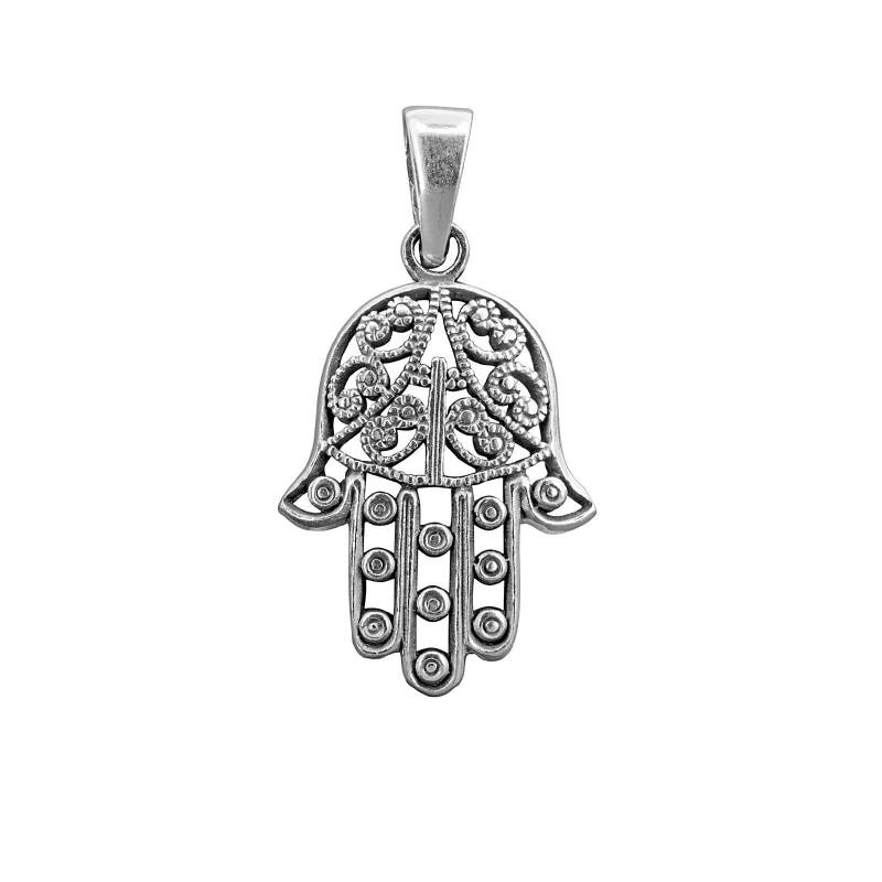 Hand Der Fatima Hamsa Filigran Anhänger 925 Sterling Silber 4 G Gestempelt Beldiamo von BELDIAMO