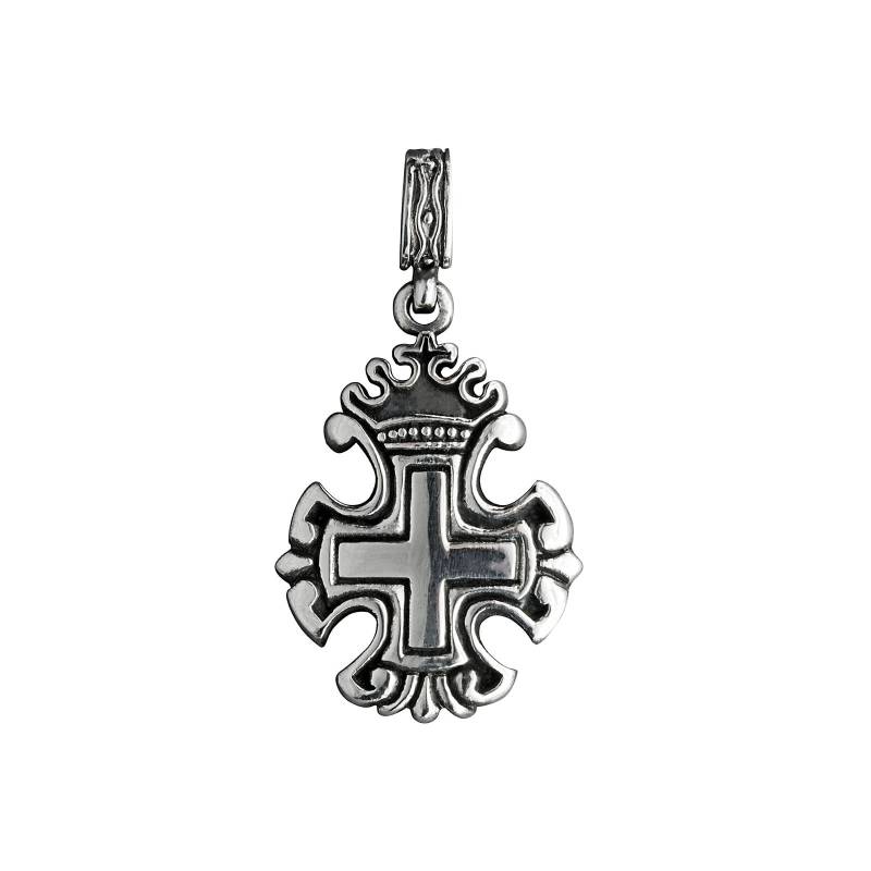 Kreuz Anhänger Krone Massiv 925Er Sterlingsilber Gestempelt 10 G Beldiamo von BELDIAMO