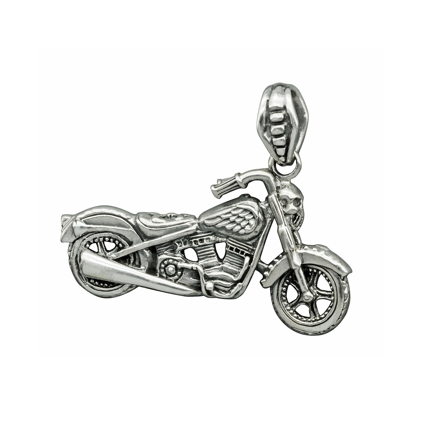Motorrad Biker Rocker Fleur-De-Liss Flügel Schädel Anhänger 23G Sterling Silber Beldiamo Motorrad Biker Rocker Fleur-De-Liss Flügel Schädel Anhänger 23G Sterling Silber Beldiamo von BELDIAMO