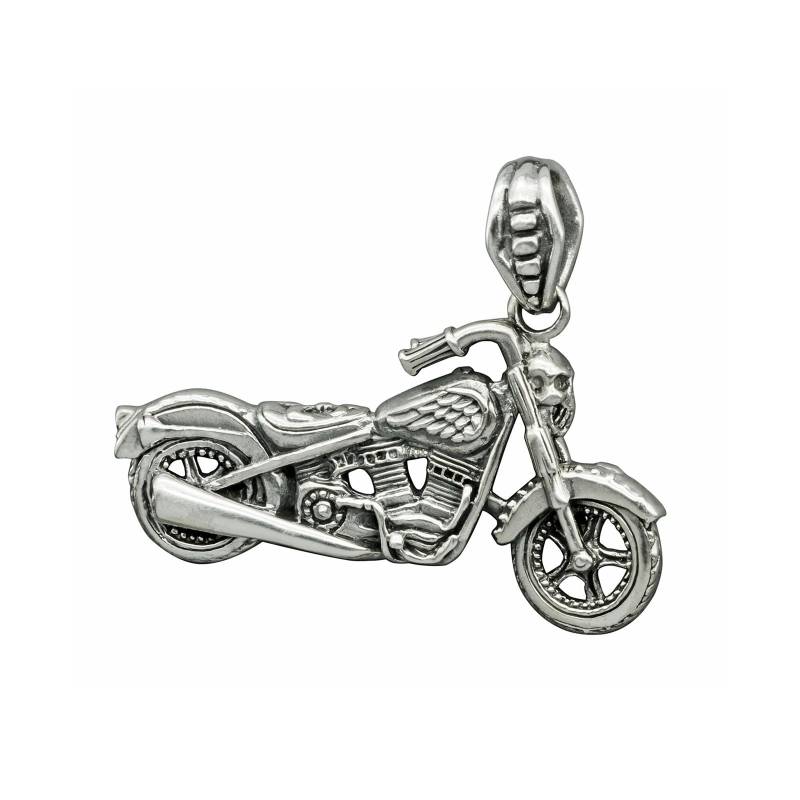 Motorrad Biker Rocker Fleur-De-Liss Flügel Schädel Anhänger 23G Sterling Silber Beldiamo Motorrad Biker Rocker Fleur-De-Liss Flügel Schädel Anhänger 23G Sterling Silber Beldiamo von BELDIAMO