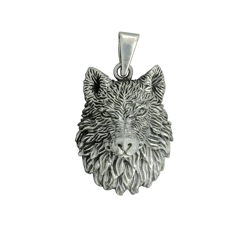 Wolfskopf Biker Gothik Anhänger 8G 925 Sterling Silber Beldiamo von BELDIAMO