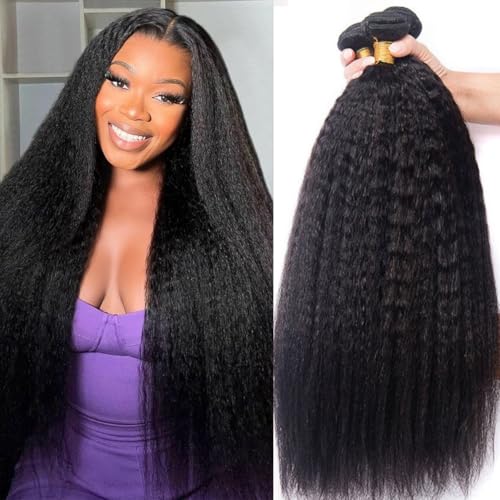 Bele 12A Yaki Straight Human Hair Bundle 22 24 26 inch Brazilian Kinky Straight Human Hair Weave 3 Bundles for Women Natural Color Can be Dyed or Bleached Bele 12A Yaki Straight Human Hair Bundle 22 24 26 inch Brazilian Kinky Straight Human Hair Weave 3 Bundles for Women Natural Color Can be Dyed or Bleached von BELE