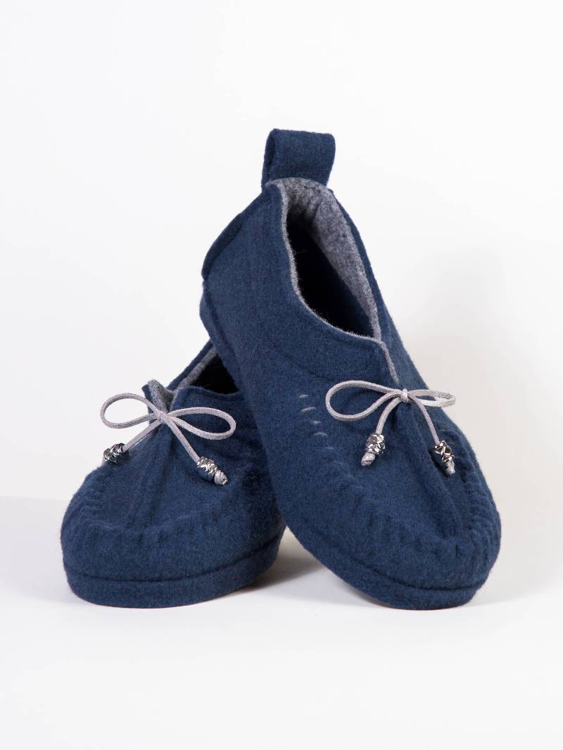 Warme Flache Mokassin-Hausschuhe Aus Wollfilz von BELITI