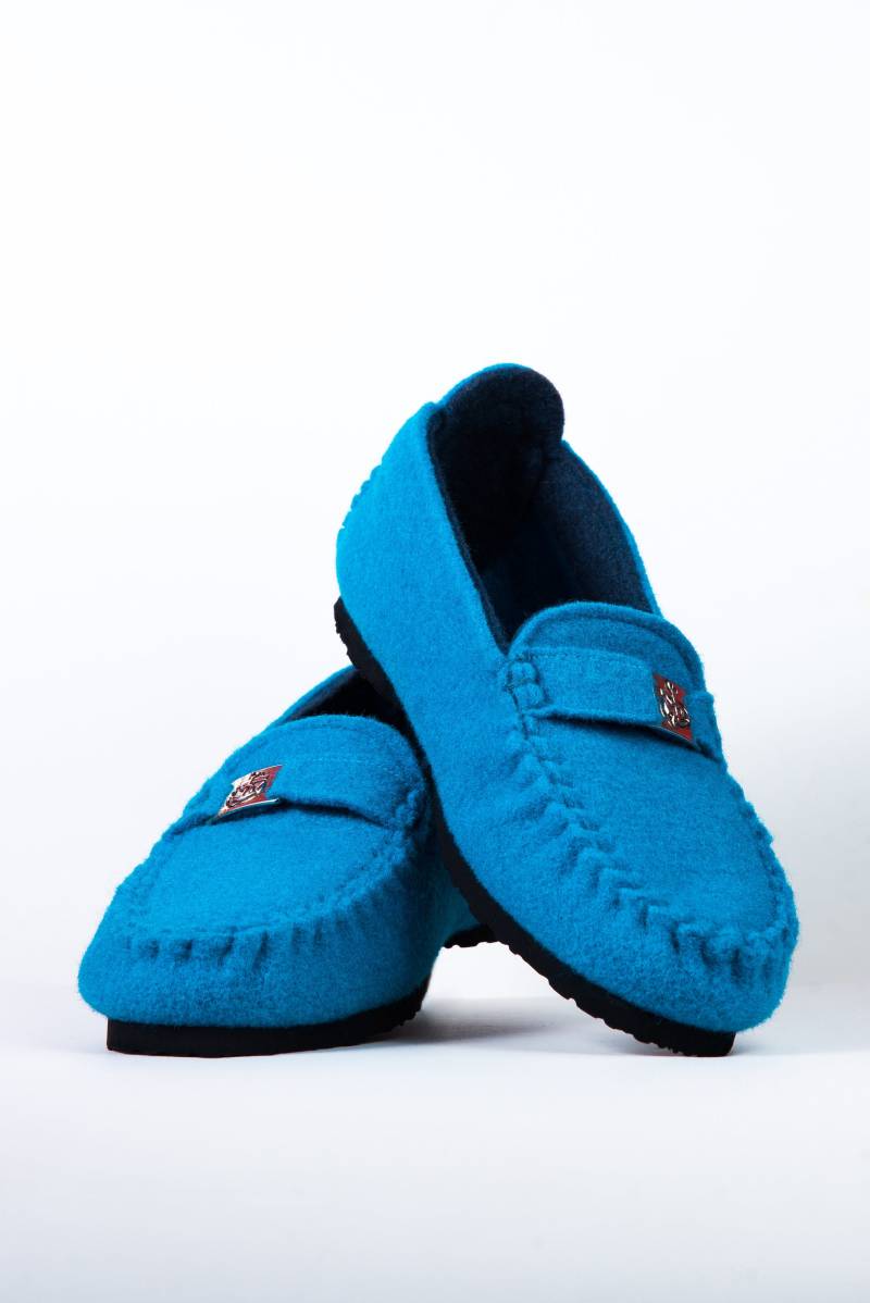 Warme, Flache Mokassin-Hausschuhe Aus Wollfilz von BELITI