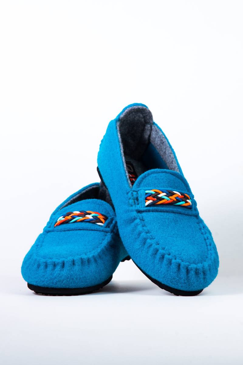 Warme, Flache Mokassin-Hausschuhe Aus Wollfilz von BELITI