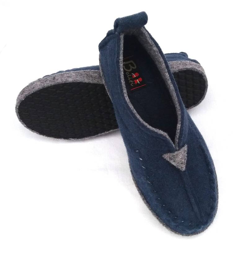 Warme Flache Mokassin-Hausschuhe Aus Wollfilz von BELITI