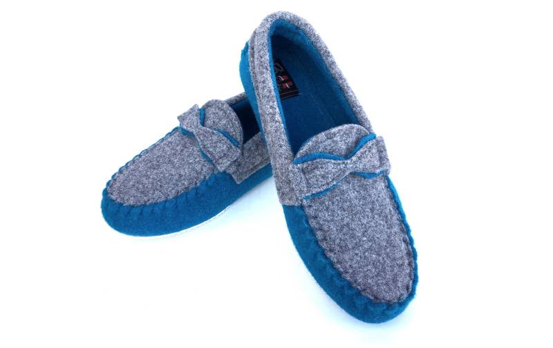 Warme Flache Mokassin-Hausschuhe Aus Wollfilz von BELITI