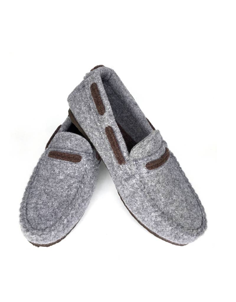 Warme, Flache Mokassin-Hausschuhe Aus Wollfilz von BELITI