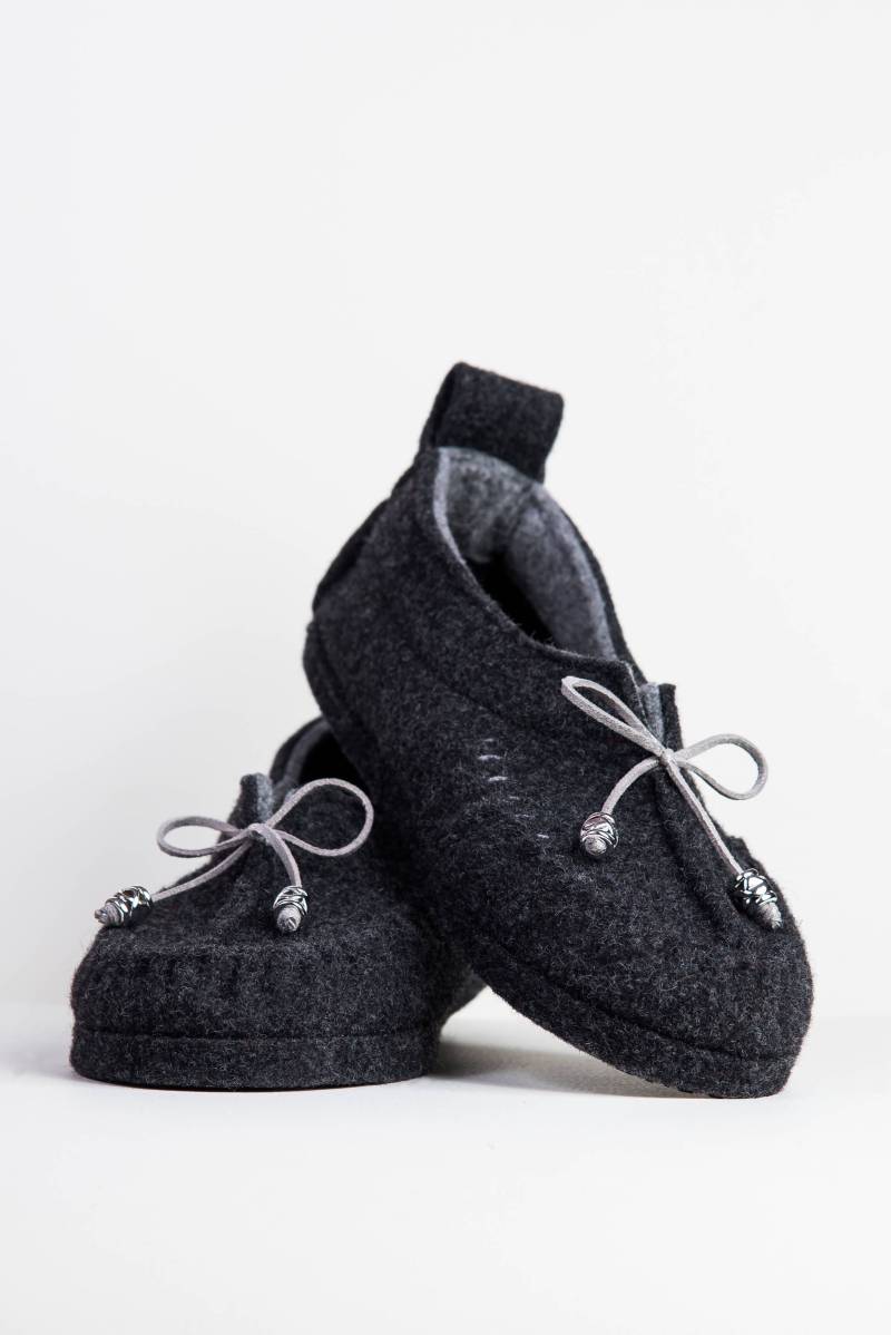 Warme Flache Mokassin-Hausschuhe Aus Wollfilz von BELITI