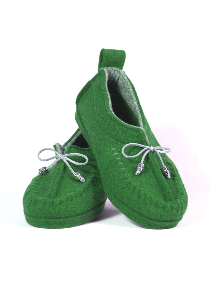 Warme Flache Mokassin-Hausschuhe Aus Wollfilz von BELITI