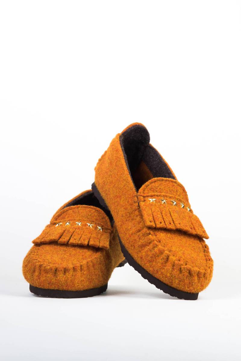 Warme, Flache Mokassin-Hausschuhe Aus Wollfilz von BELITI