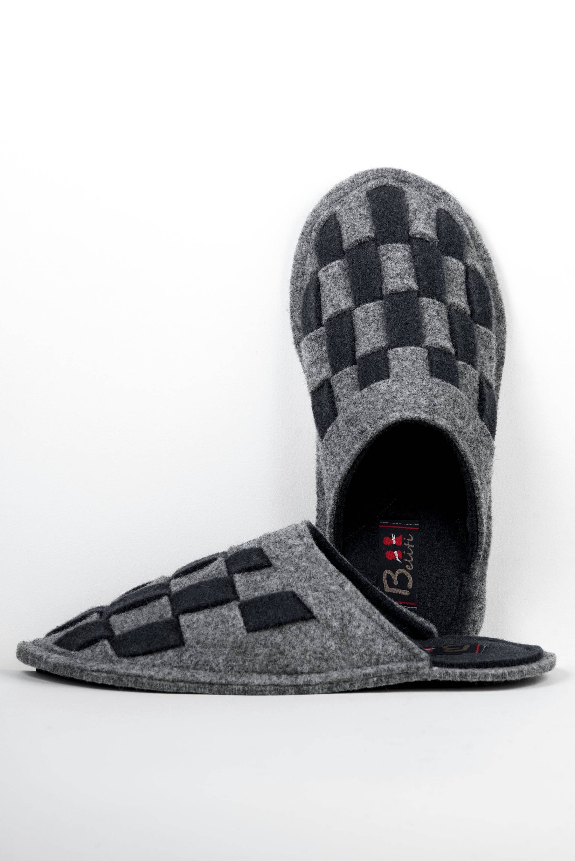 Warme Flache Mokassin-Hausschuhe Aus Wollfilz von BELITI