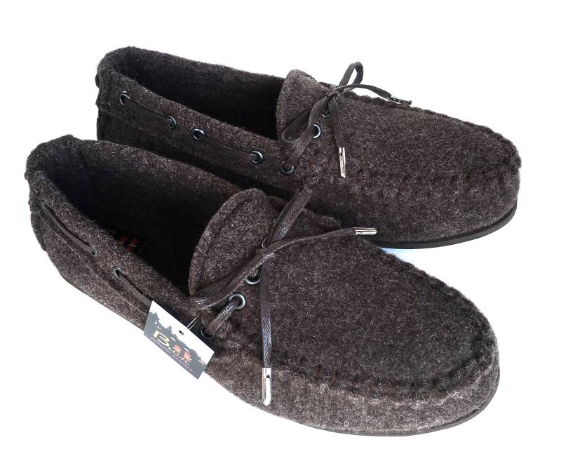 Warme, Flache Mokassin-Hausschuhe Aus Wollfilz von BELITI