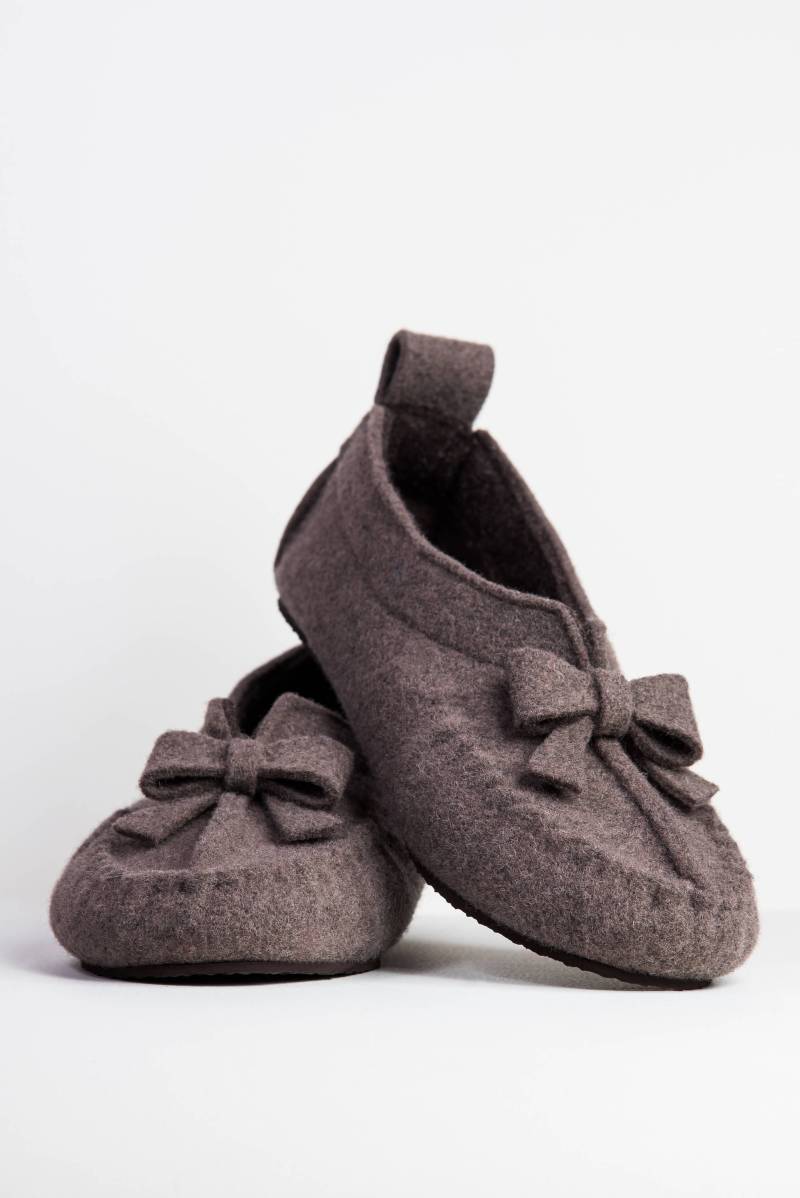 Warme Flache Mokassin-Hausschuhe Aus Wollfilz von BELITI