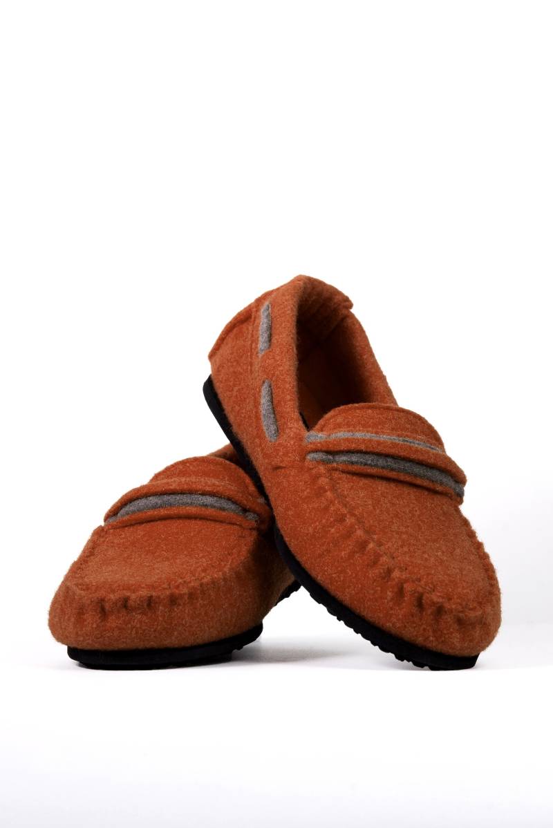 Warme Flache Mokassin-Hausschuhe Aus Wollfilz von BELITI