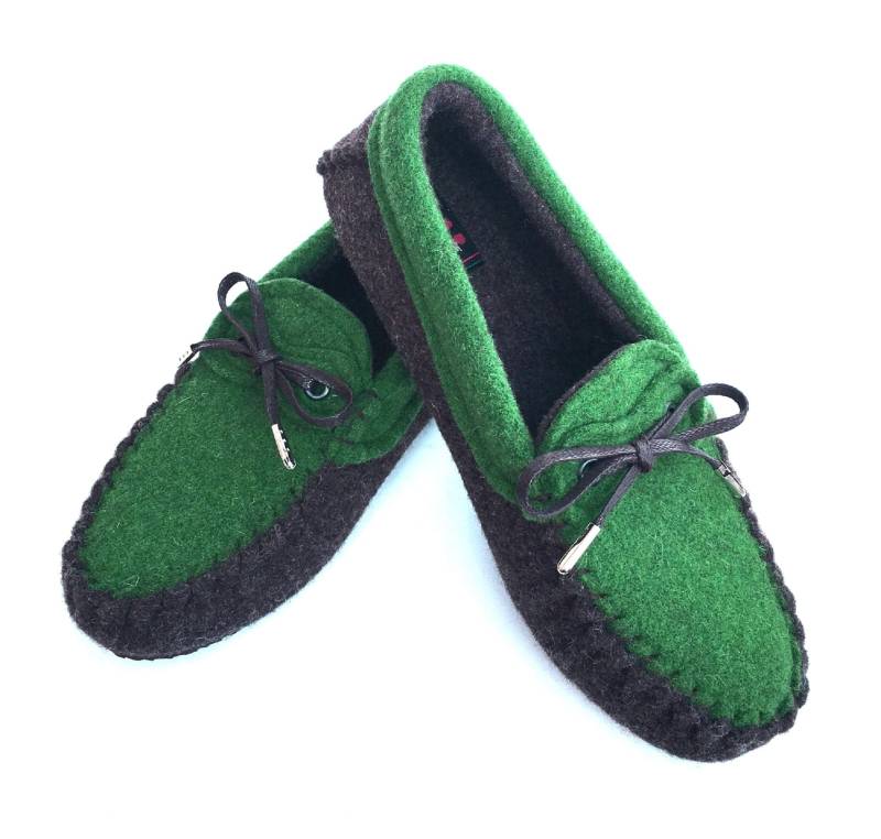 Warme Flache Mokassin-Hausschuhe Aus Wollfilz von BELITI