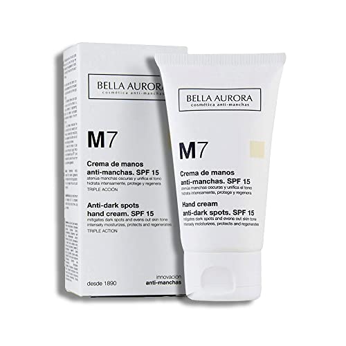 Bella Aurora Crema de Manos Anti-Manchas SPF 15, 75 ml | Anti-edad y Despigmentante | Tratamiento Reparador Hidratante | Protege y Regenera | M7 Bella Aurora Crema de Manos Anti-Manchas SPF 15, 75 ml | Anti-edad y Despigmentante | Tratamiento Reparador Hidratante | Protege y Regenera | M7 von BELLA AURORA
