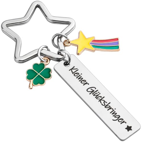 BELLALICHT Schlüsselanhänger Glücksbringer -Geburtstagsgeschenke für Freundinnen, Weihnachts- & Neujahrsgeschenke - Kleeblatt Design Bringt Viel Glück Und Freude (Kleiner Glucksbringer) von BELLALICHT