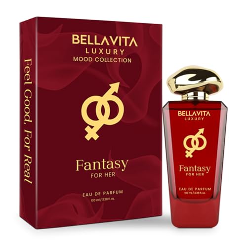BELLAVITA Luxury Mood Collection FANTASY Parfüm für Damen, 100 ml, Pheromon-inspirierte Technologie, langanhaltender Duft, Noten von rosa Pfeffer, Orange und Safran, blumiger, würziger Premium-Duft BELLAVITA Luxury Mood Collection FANTASY Parfüm für Damen, 100 ml, Pheromon-inspirierte Technologie, langanhaltender Duft, Noten von rosa Pfeffer, Orange und Safran, blumiger, würziger Premium-Duft von BELLAVITA