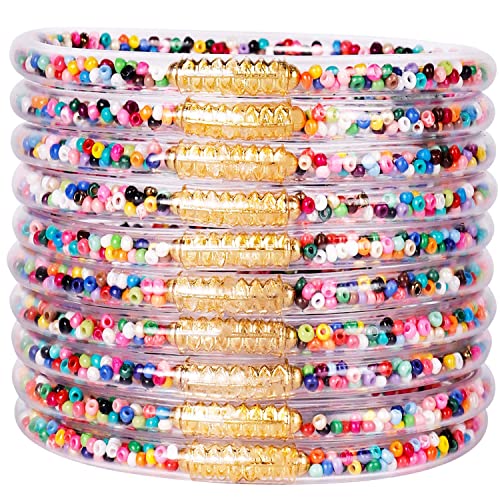 BELLEXIXI Glitzer-Jelly-Armreif-Set – Gold-Pulverfutter, Modeschmuck – leichte, niedliche Armbänder für Damen und Mädchen, 2.6 inches, Kunststoff, Nein BELLEXIXI Glitzer-Jelly-Armreif-Set – Gold-Pulverfutter, Modeschmuck – leichte, niedliche Armbänder für Damen und Mädchen, 2.6 inches, Kunststoff, Nein von BELLEXIXI