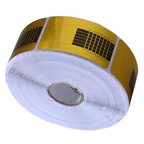 BELLIFFY 1 Rolle 500 Stk Nailart Papier Tablett Gel Nagel Führungsaufkleber Nagelverlängerung Nagelformen Quadratische Nagelspitzen Maniküre Verlängerungswerkzeug Werkstatt Zu Hause von BELLIFFY