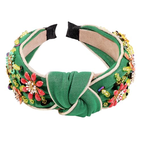 BELLIFFY Blumenhaarband Mit Strasssteinen Modisches Stirnbänder Für Damen Bequeme Haar-accessoires Langlebiges Kopfschmuck Für Mädchen von BELLIFFY