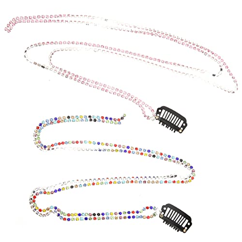 BELLIFFY 2stücke Glitzernde Haarketten Mit Clips Trendige Haarschmuck Für Frauen Und Mädchen Für Hochzeiten Partys Und Alltag Für Besondere Anlässe von BELLIFFY