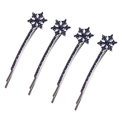 BELLIFFY 4 Stück Schneeflocken Haarschmuck Metall Haarnadel Weihnachtlicher Haarschmuck Für Damen Dekorativ Und Langlebig von BELLIFFY