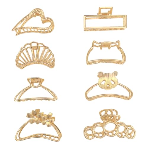 BELLIFFY 8stücke Mädchen Haarnadeln Stilvolle Klaue Clips Hohl Design Dekorative Haarspangen Für Damen Und Frauen von BELLIFFY
