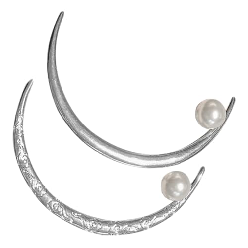 BELLIFFY 1paar Vintage Haarnadeln Für Frauen Dekorative Haarklammern Im Monddesign Für Dickes Haar Für Elegante Hochsteckfrisuren Und Buns Vielseitige Haaraccessoires von BELLIFFY
