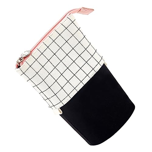BELLIFFY 1 STK Mäppchen Mehrzweck-stifttasche Reise-Make-up-Taschen Bleistift Auf Stifttaschen Schminktasche Mit Reißverschluss Schreibwarenzubehör Segeltuch Weiß von BELLIFFY