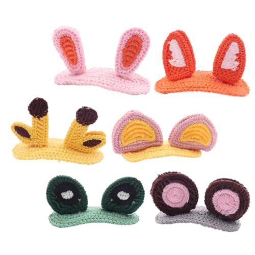 BELLIFFY Tierohr-haarspangen 6er Satz Cartoon Strick Haarnadeln Kopfschmuck Für Kinder Alltag Gebrauch von BELLIFFY