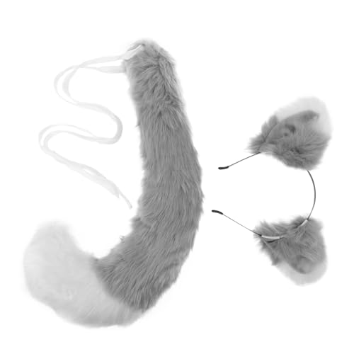 BELLIFFY 1satz Flauschiges Tierohren Und Für Cosplay Halloween Geburtstagsfeiern Komfortable Und Langlebige Accessoires Für Rollenspiele Und Weiß von BELLIFFY