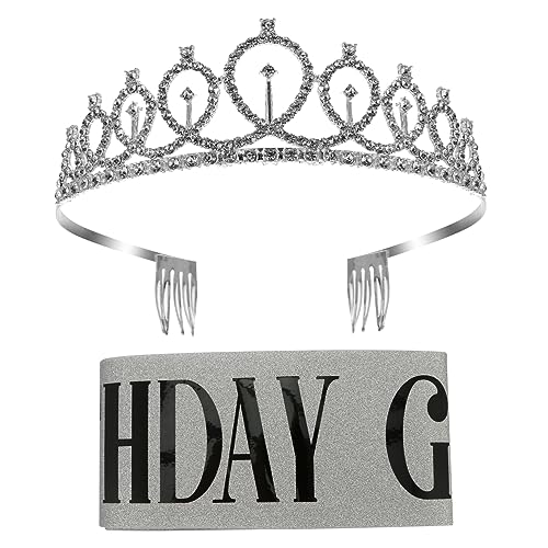 BELLIFFY Geburtstagsparty Liefert Schärpe Krone Set Party Favor Schärpe von BELLIFFY