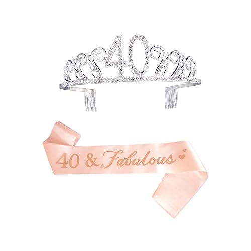 BELLIFFY 1satz Geburtstag Sash Mit Krone Haarreif Festliche Dekoration Für Geburtstagsfeiern Eleganter Party-belt Tolles Für Frauen Kreative Accessoires Für Feiern von BELLIFFY