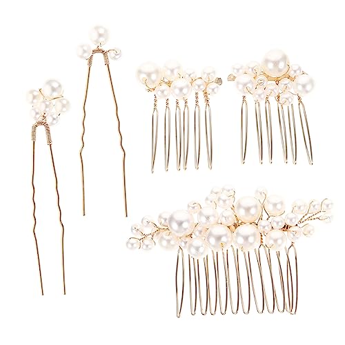 BELLIFFY Perlenhaarteil Für Hochzeit Braut Metall-haarkämme Haarnadeln Kopfschmuck Für Teenager-mädchen Brautfrisuren-accessoires von BELLIFFY
