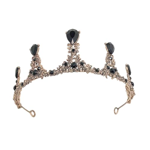 BELLIFFY Retro-haarschmuck Elegante Schwarze Krone für Frauen Hochzeit Haarspange von BELLIFFY