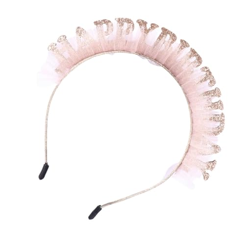 BELLIFFY 1stück Junge Mädchen Geburtstags Haarband Aus Pinkem Spitzenstoff Mit Buchstaben Happy Birthday Für Mädchen Süßes Und Accessoire Für Partys Und Besondere Anlässe von BELLIFFY