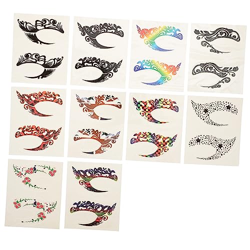 BELLIFFY 20 Stücke Gemischte Farbe Klebstoff Lidschatten Aufkleber Temporäre Augen Make-up Aufkleber Für Halloween Party Geburtstag Cosplay von BELLIFFY