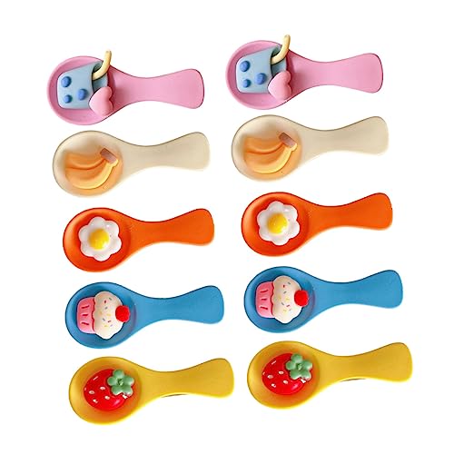 BELLIFFY 10stücke Haarspangen Für Mädchen Junge Mädchen Cartoon Haarnadeln Löffel Haarnadeln Metall Und Harz Leicht Und Robust Für Alltag Partys Und Festivals von BELLIFFY