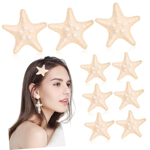 BELLIFFY 10stücke Meerjungfrauen Haarklammern Für Frauen Robuste Leichte Haarspangen Aus Harz Seestern-design Für Mädchen Und Kreative Haarstylings von BELLIFFY