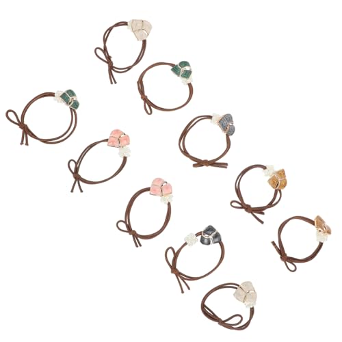 BELLIFFY 10stücke Teiliges Haargummis Aus Elastischem Mit Perlen Modische Haarseile Und Champagner Für Damen Und Mädchen Für Altersgruppen Und Anlässe von BELLIFFY