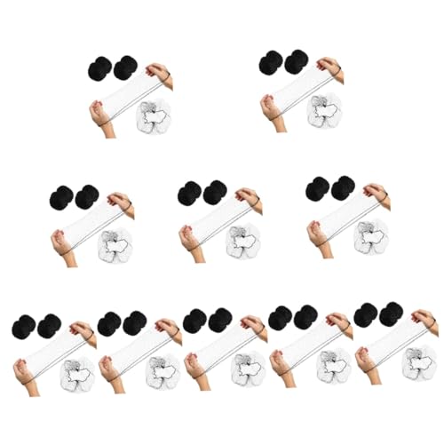 BELLIFFY 10 Sets Elastisches Netz-haarnetz Unsichtbar Schwarz Für Damen Und Herren Haarnetz Netz Für Labor Restaurant 100 Stück * 10 von BELLIFFY