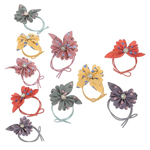 BELLIFFY 10stücke Blume Haarclips Elastische Haarbänder Haarreifen Pferdeschwanzhalter Für Frauen Mädchen von BELLIFFY