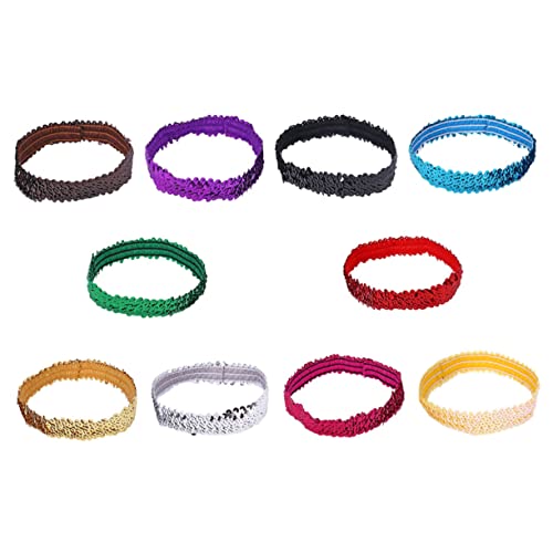 BELLIFFY 10stücke Elastische Pailletten-stirnbänder Für Damen Funkelnder Haar-schmuck Mit Hochwertigem Material Für Partys Und Täglichen Gebrauch BELLIFFY 10stücke Elastische Pailletten-stirnbänder Für Damen Funkelnder Haar-schmuck Mit Hochwertigem Material Für Partys Und Täglichen Gebrauch von BELLIFFY