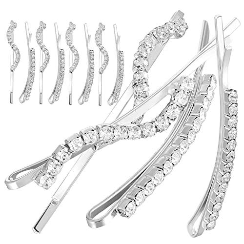 BELLIFFY 12stücke Strass-haarspangen Für Damen Metall-haarclips Mit Eleganten Rhinestones Für Hochzeiten Partys Und Alltag Haaraccessoires Für Und Mädchen von BELLIFFY