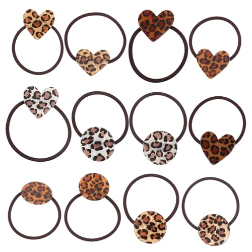 BELLIFFY 12stücke Elastische Haarseile Leopard Muster Damen Haarschmuck Pferdeschwanzhalter Haarreifen von BELLIFFY