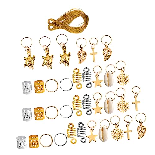 BELLIFFY 121 Stück Dreadlocks Ringe Haarschmuck Metall Flechtperlen für Selbstgemacht Haarzopf Deko Geeignet für Festivals und Partys von BELLIFFY