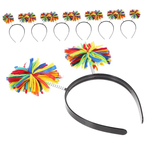 BELLIFFY 12stücke Teiliges Bopper-haarband Pompons Farbige Festival-haaraccessoires Für Erwachsene Für Partys Und Besondere Anlässe von BELLIFFY